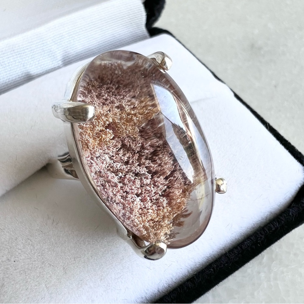 Phantom Quartz Garden Quartz Lodolite Sterling Silver Ring - Picture 7 of 14